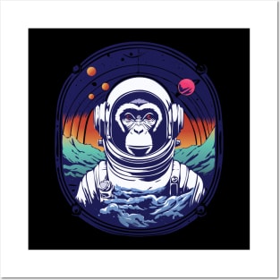 Space Monkey Astronaut Posters and Art